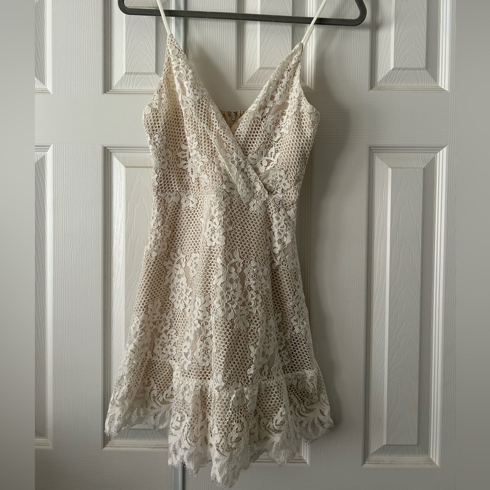 Speechless Cream Lace Dress